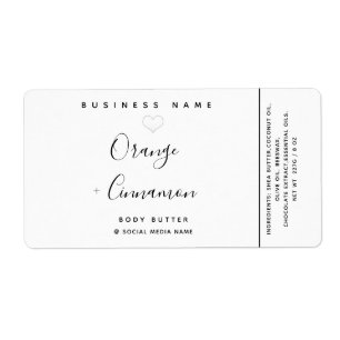 Einfache moderne Typografie Weißherz Butter