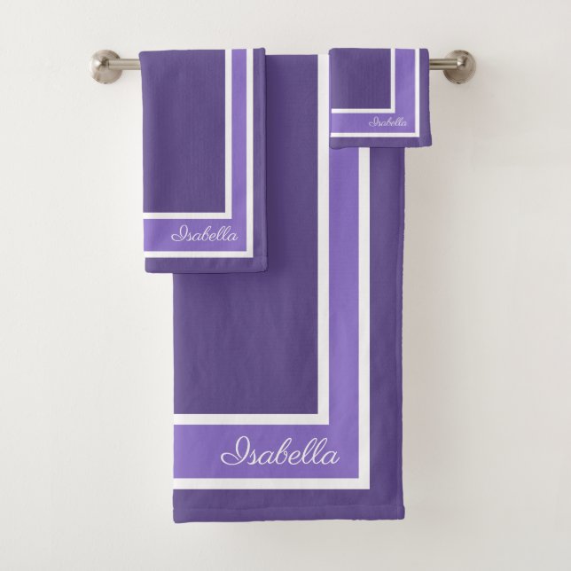 Einfache moderne Ultra-Violet Badhandtuch Set (Insitu)