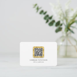 Einfache, moderne und elegante Goldnetzwerke QR-Co Visitenkarte
