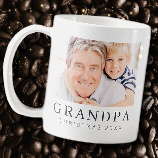 Einfache, moderne und individuelle Grandpa Foto Ur Kaffeetasse (Von Creator hochgeladen)