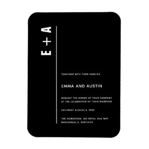 Einfache, moderne und Minimalistische Initialen Ho Magnet