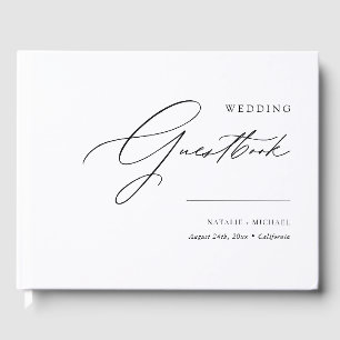 Einfache moderne und Personalisierte Hochzeit Gästebuch