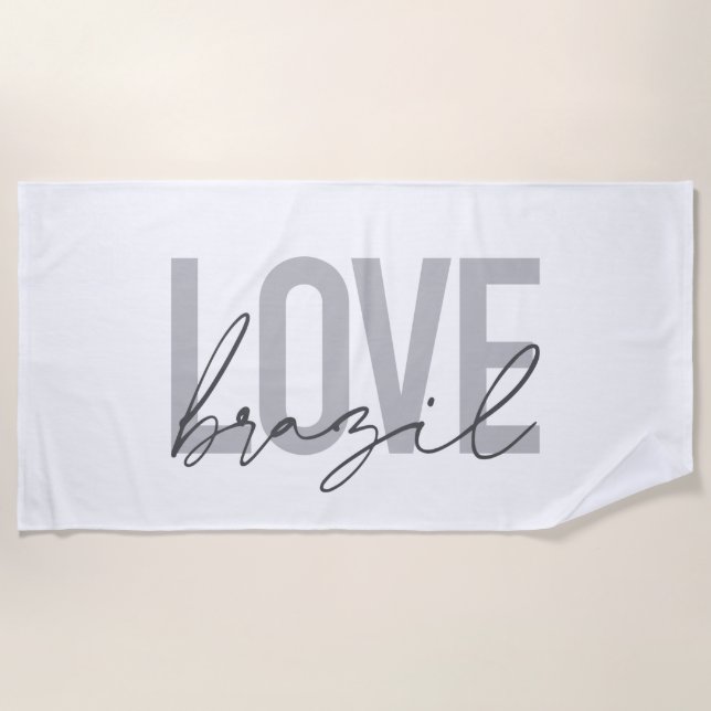 Einfache, moderne, urbane, coole Design-Liebe Bras Strandtuch (Vorderseite)