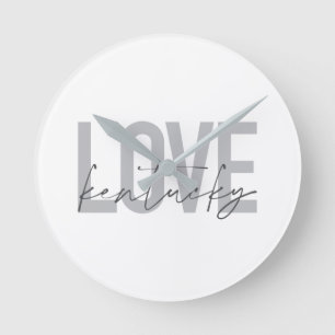 Einfache, moderne, urbane, coole Design Liebe Kent Runde Wanduhr