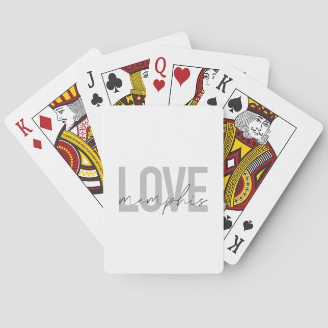 Einfache, moderne, urbane, coole Design Liebe Memp Spielkarten (Rückseite)