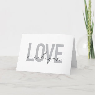 Einfache, moderne, urbane, coole Design Liebe Mich Karte