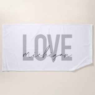 Einfache, moderne, urbane, coole Design Liebe Mich Strandtuch