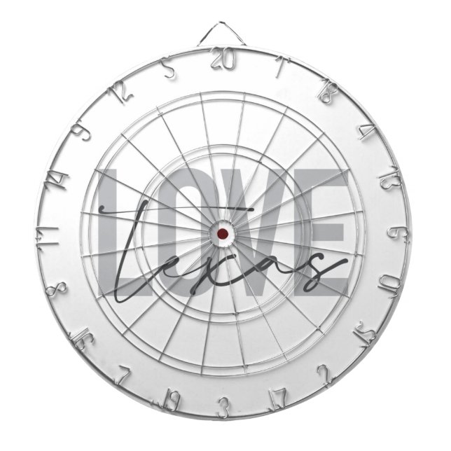 Einfache, moderne, urbane, coole Design Liebe Texa Dartscheibe (vorne)
