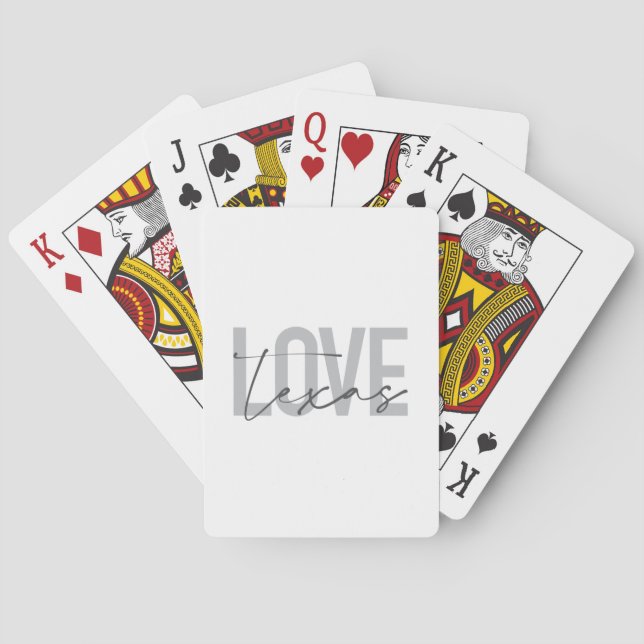 Einfache, moderne, urbane, coole Design Liebe Texa Spielkarten (Rückseite)