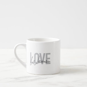 Einfache, moderne, urbane, coole Design Liebe Wisc Espressotasse