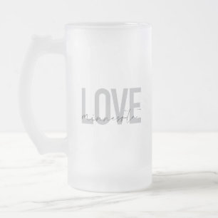 Einfache, moderne, urbane, coole Liebe Minnesota Mattglas Bierglas