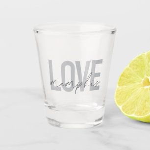Einfache, moderne, urbane und coole Liebe Memphis Schnapsglas