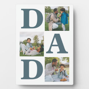 Einfache Moderne Väter Tag Vater 3 Foto Familie Fotoplatte