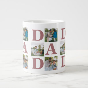 Einfache Moderne Väter Tag Vater 3 Foto Familie Jumbo-Tasse