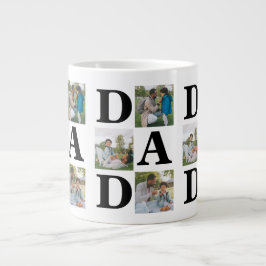 Einfache Moderne Väter Tag Vater 3 Foto Familie Jumbo-Tasse