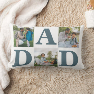 Einfache Moderne Väter Tag Vater 3 Foto Familie Lendenkissen