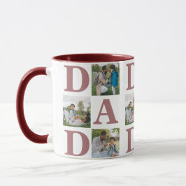 Einfache Moderne Väter Tag Vater 3 Foto Familie Tasse