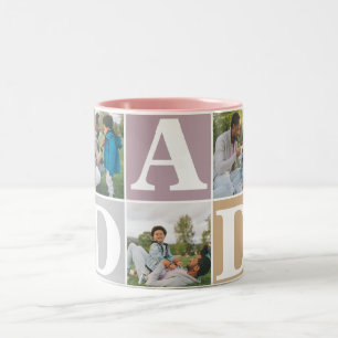 Einfache Moderne Väter Tag Vater 3 Foto Familie Zweifarbige Tasse