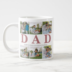 Einfache Moderne Väter Tag Vater 6 Foto Familie Jumbo-Tasse