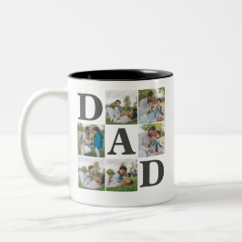 Einfache Moderne Väter Tag Vater 6 Foto Familie Zweifarbige Tasse