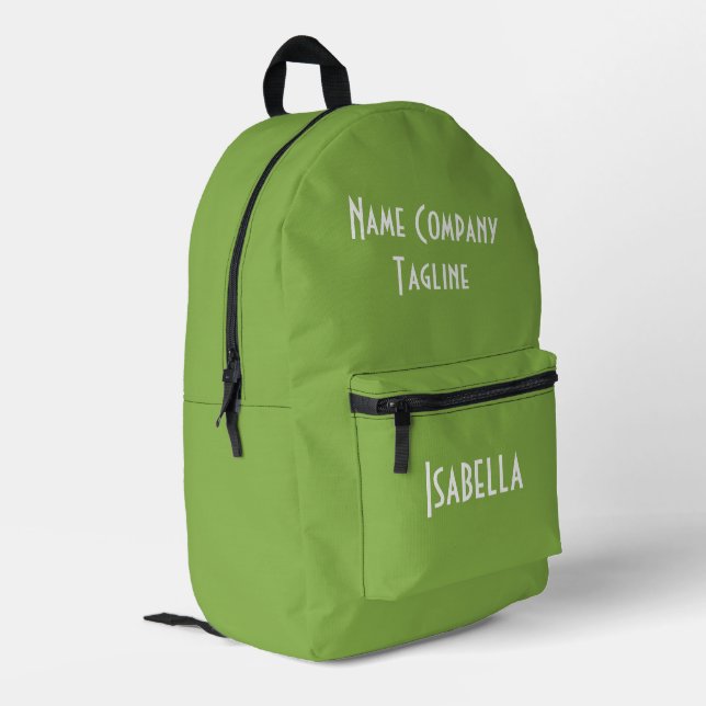 Einfache moderne Vegetation Bedruckter Rucksack (Rückseitige Ecke links)