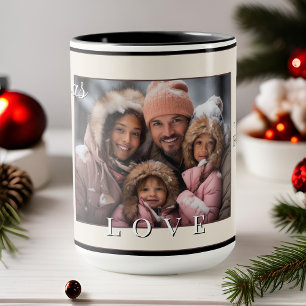 Einfache moderne Vintage Typografie Weihnachts-Fot Tasse