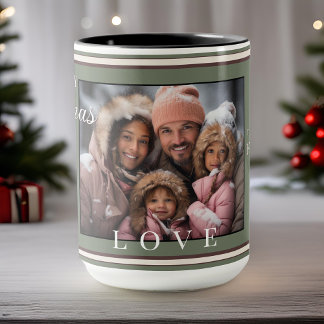 Einfache moderne Vintage Typografie Weihnachts-Fot Tasse