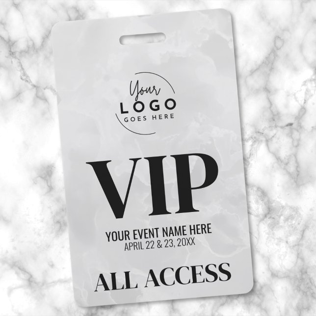 Einfache, moderne VIP-Veranstaltung Ausweis (Elegant Special Event VIP Your Logo Badge)
