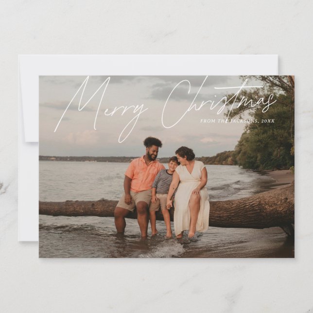 Einfache moderne Vollblut frohe Weihnachten (Vorderseite)