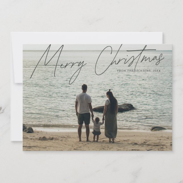 Einfache moderne Vollblut frohe Weihnachten (Vorderseite)