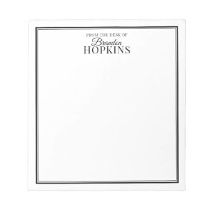 Einfache Moderne vom Schreibtisch aus schwarz Notizblock