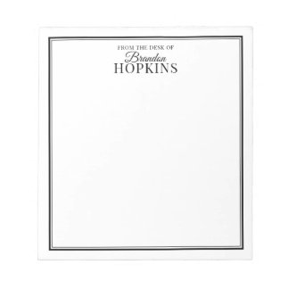 Einfache Moderne vom Schreibtisch aus schwarz Notizblock