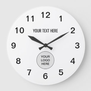 Einfache moderne Wanduhr mit Ihrem Logo