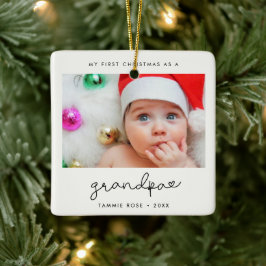 Einfache moderne Weihnachten als Großvater Keramikornament