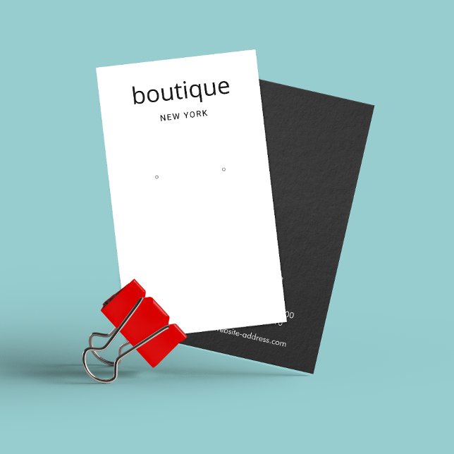 Einfache, moderne, weiße Display-Karte mit langer  (Von Creator hochgeladen)