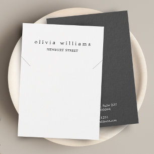 Einfache, moderne, weiße Nekklassekarte