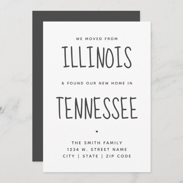 Einfache Moderne wir haben neue Zuhause entwickelt Ankündigung (Vorne/Hinten)