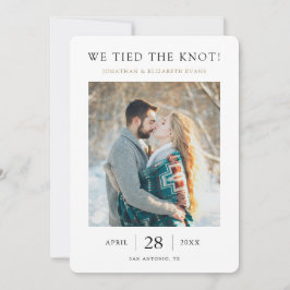 Einfache Moderne Wir tippten das Foto des Knotens Ankündigung