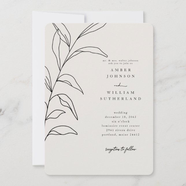 Einfache Momente Eltern stürzen gerundet Einladung (Vorderseite)