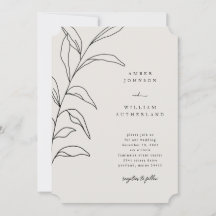 Einfache Momente HandGezeichnet Stem Wedding Ticke