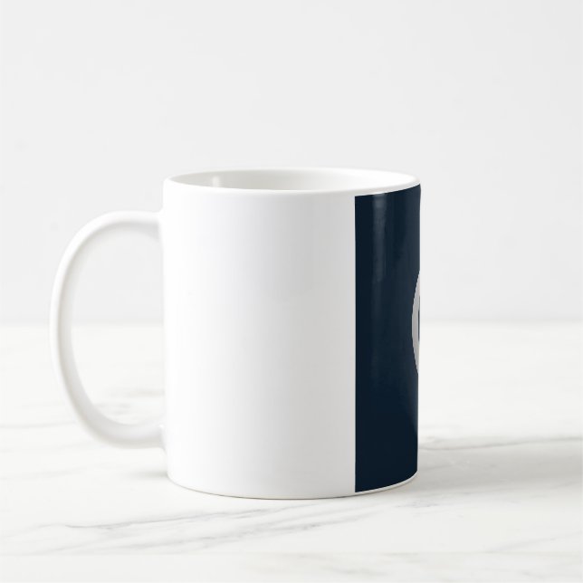 Einfache Mondphasen-Tasse mit Linienkunst - Tiefes Kaffeetasse (Links)