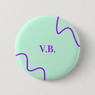 Einfache monochrome Namenszugabe Monogramm  Button