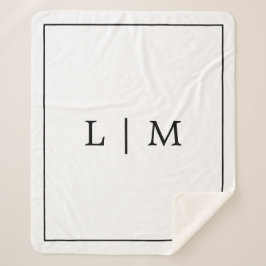 Einfache Monogram Classic Schwarz/Weiß Minimalisti Sherpadecke