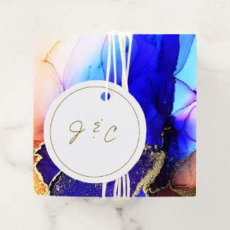 Einfache Monogram Dankeschön-Hochzeit Geschenkanhänger