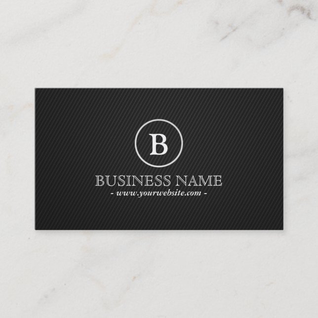 Einfache Monogram Financial Advisor Business Card Visitenkarte (Vorderseite)