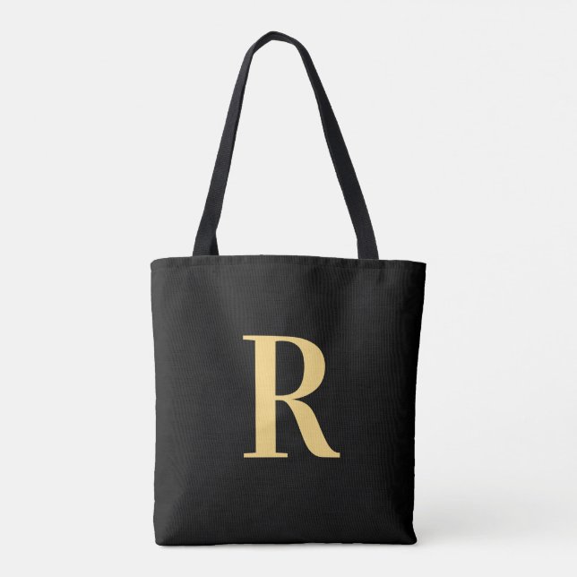 Einfache Monogram, Modern Black Gold (Rückseite)