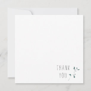 Einfache Monogramm Blank Vielen Dank Square Mitteilungskarte