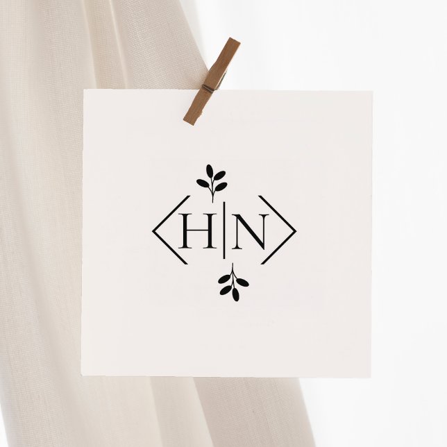 Einfache Monogramm-Buchstaben Gummistempel (Von Creator hochgeladen)