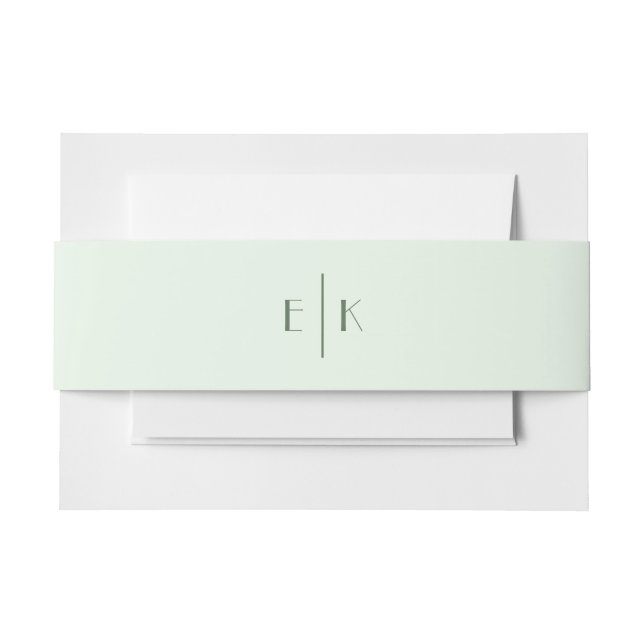 Einfache Monogramm Einladungsbanderole (Vorderseite Beispiel)