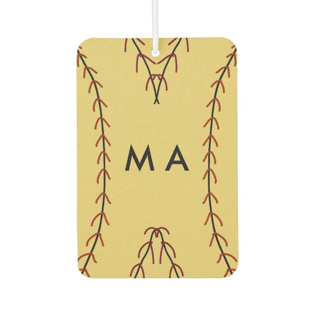 Einfache Monogramm fügen Sie den Namen Mann minima Autolufterfrischer (Vorderseite)